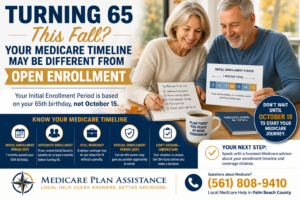 Turning 65 this fall Medicare Initial Enrollment Period timeline compared with Medicare Open Enrollment