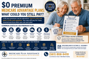 Zero premium Medicare Advantage plan costs including copays hospital care prescriptions Part B premium and maximum out of pocket