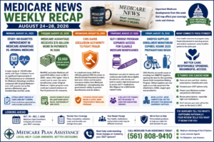 Medicare News Weekly Recap August 24 through 28 2026 covering Medicare Advantage spending diabetes outcomes CMS fraud enforcement GLP-1 access and DMEPOS changes